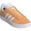 Adidas Originals Women's Grand Court Alpha Cloudfoam Lifestyle Comfort Casual Sneakers From Finish Line In Hazy Orange,white,gold