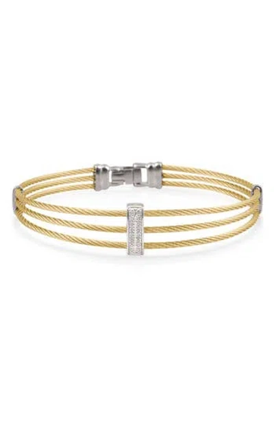 Alor 14k Diamond Cable Bracelet In Yellow Gold