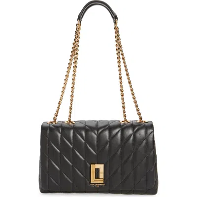 Karl Lagerfeld Lafayette Shoulder Bag In Black/gold