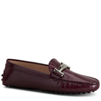 Tod's Gommino Driving Shoes In Patent Leather