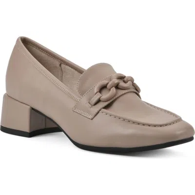 Cliffs By White Mountain Women's Quinbee Dress Loafer In Taupe Smooth- Polyurethane