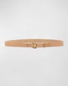 Il Bisonte Reversible Calf Leather Belt In Neutral