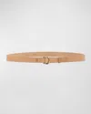 Il Bisonte Reversible Calf Leather Belt In Natural