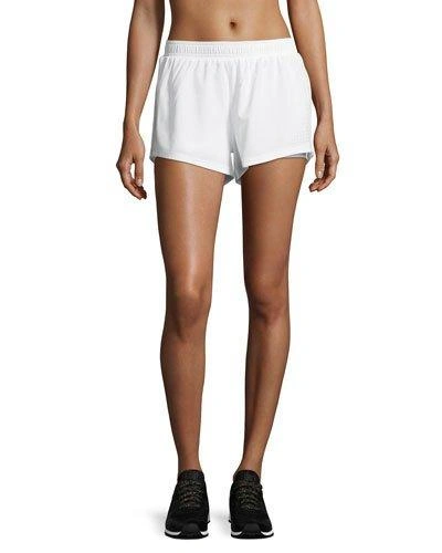Under Armour Accelerate Split Running Shorts In White