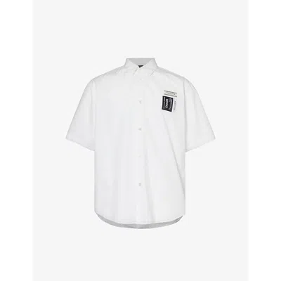 Undercover Logo-patch Cotton Shirt In White