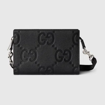 Gucci Mini-tasche Mit Jumbo Gg In Black