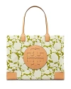 Tory Burch Ella Floral Recycled Polyester Tote In Green Bold/gold