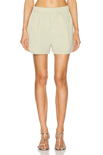 Grlfrnd Tech Gabardine Boxer Shorts In Light Olive