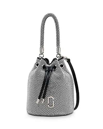 Marc Jacobs The Rhinestone Mini Bucket Bag In Silver