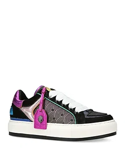 Kurt Geiger Leather Southbank Tag Sneakers In Black