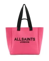 Allsaints Izzy Logo Knit East/west Tote In Hot Pink