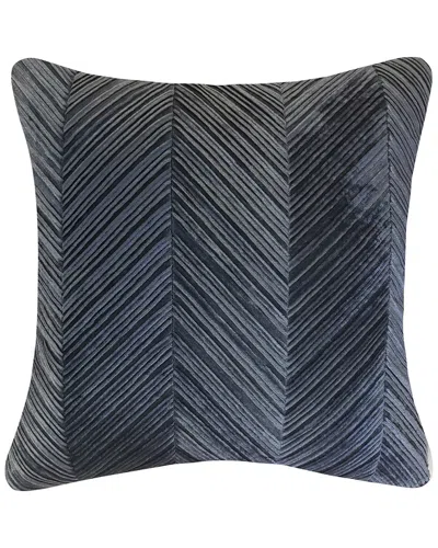 Edie Home Chevron Velvet Decorative Pillow In Multi