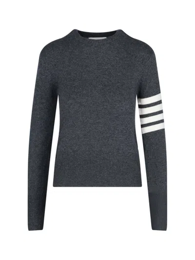 Thom Browne Cashmere 4-bar Sweater In Gray