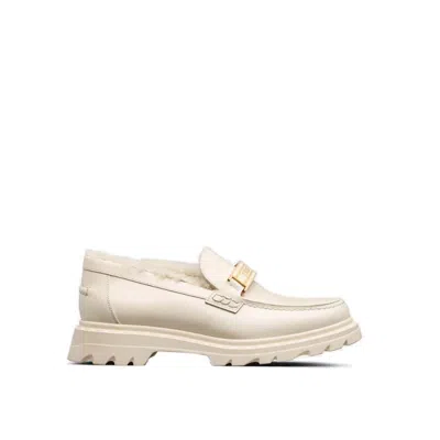 Dior Leather Loafers In White