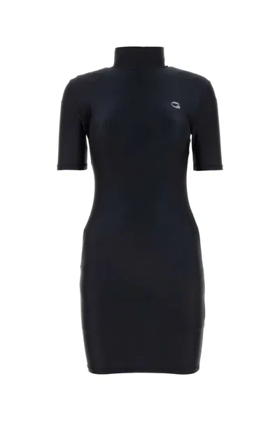 Coperni Black Stretch Nylon Mini Dress