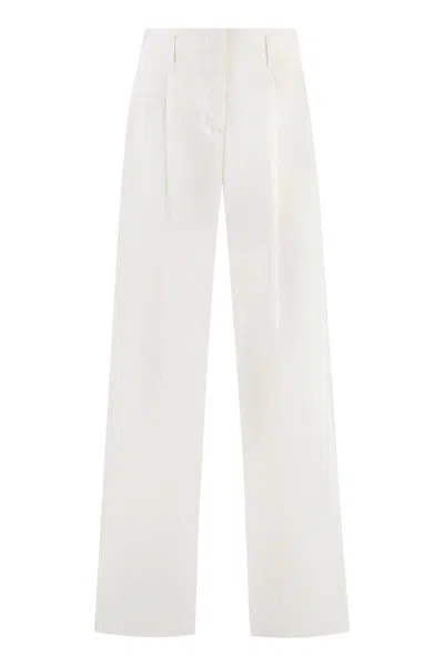 Golden Goose Flavia Wool Blend Trousers In Ivory