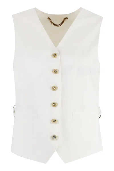 Golden Goose Laika Single-breasted Waistcoat In Ivory