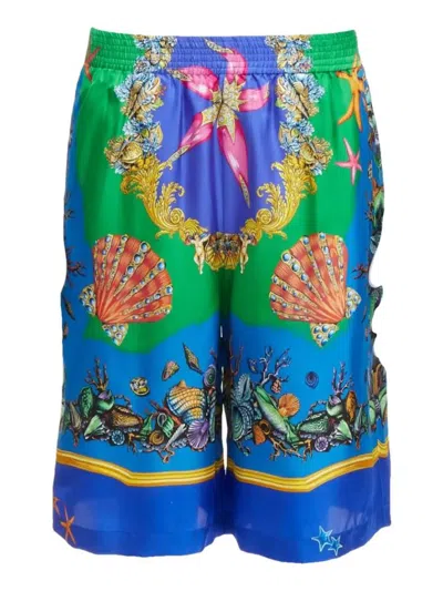 Versace Trésor De La Mer Knee-length Bermuda Shorts In Multicolour