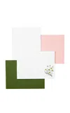Lia Burke Libaire X Stovall Collection; Personalized Clover Stationery Set In Multi