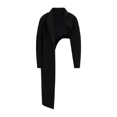 Alaïa Alaia Round Half Coat In Black