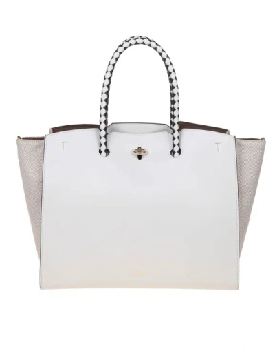 Furla Semi-rigid Shopping Bag In White
