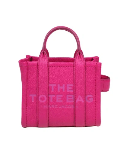 Marc Jacobs The Leather Mini Tote Lipstick Pink Bag In 955