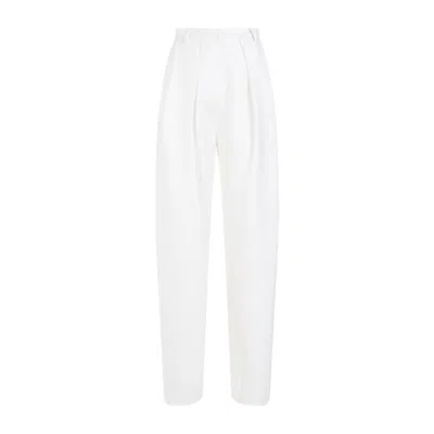 Magda Butrym Silk And Wool Tapered Pants In White