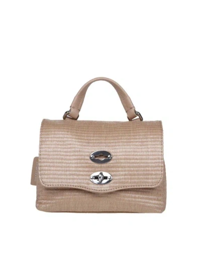 Zanellato Raffia Bag That Can Be Carried By Hand Or Over The Shoulder In Neutrals
