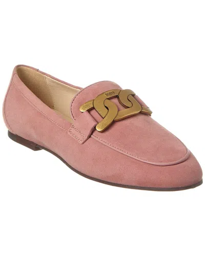 Tod's Kate Suede Loafers In Brown