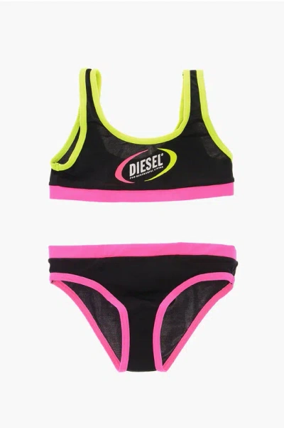 Diesel Bikini Misicra With Fluo Edges In Black