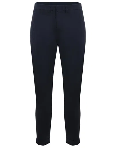 Fay Capri Pants With Cuff In Blue