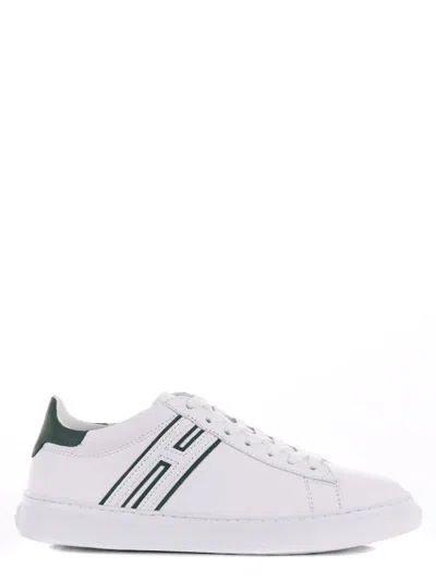 Hogan Sneakers In Bianco/verde Scuro