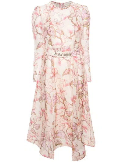 Zimmermann Dresses In Coral Hibiscus