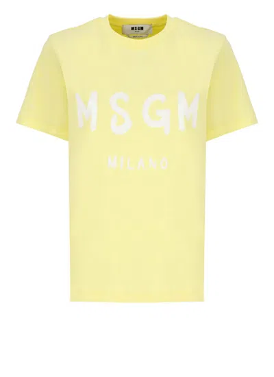 Msgm T-shirts And Polos Yellow