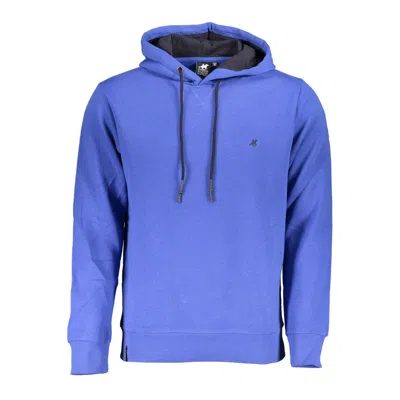 U.s. Grand Polo U. S. Grand Polo Chic Hooded Sweatshirt With Embroidery Men's Detail In Blue