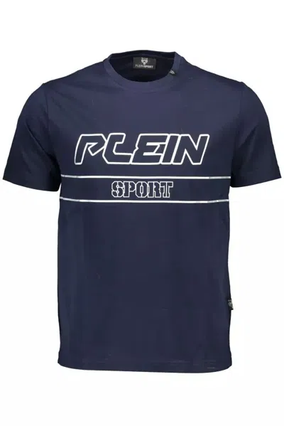 Plein Sport Electrify Crew Neck Tee With Logo Men's Accent In Blue