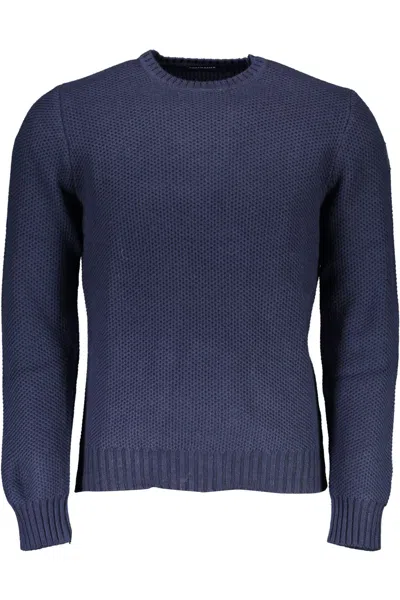 North Sails Round Neck Sweater With Contrasting Men's Details In Blue