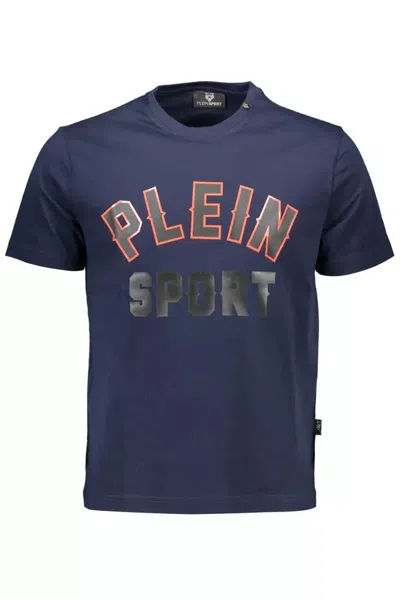 Plein Sport Athletic Crew Neck Tee With Logo Men's Detail In Blue