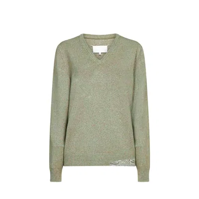 Maison Margiela Wool And Cashmere Sweater In Green