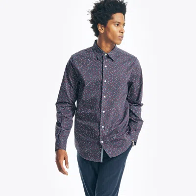 Nautica Mens Navtech Trim Fit Printed Shirt In Multi
