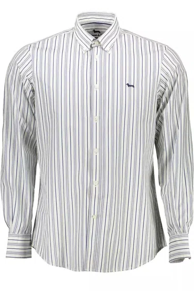 Harmont & Blaine Elegant Cotton Shirt With Logo Men's Detail In White