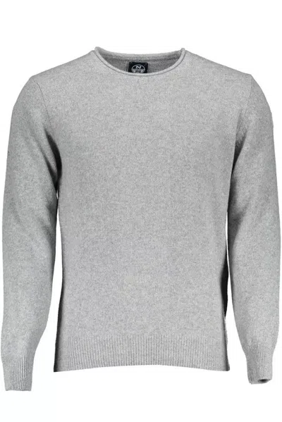 North Sails Elegant Wool-blend Men's Sweater In Grey