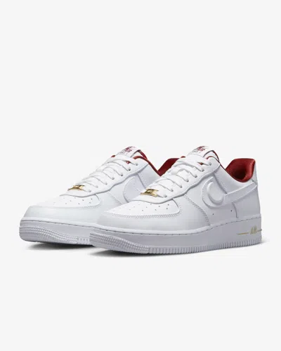 Nike Air Force 1 '07 Se Dv7584-100 Women's White Team Red Sneaker Shoes Yup179