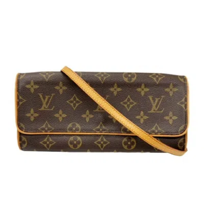 Pre-owned Louis Vuitton Twin Canvas Clutch Bag () In Brown