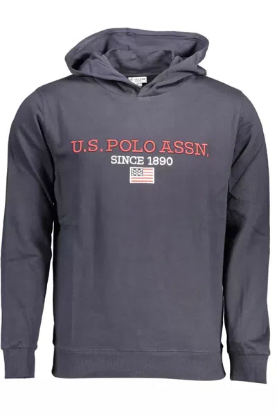 U.s. Polo Assn U. S. Polo Assn. Contrast Detail Cotton Men's Hoodie In Blue