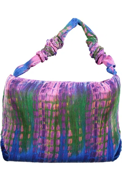 Desigual Vibrant Boho Chic Shoulder Bag With Logo Women's Detail In Blue