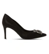 DUNE Betti suede embellished courts