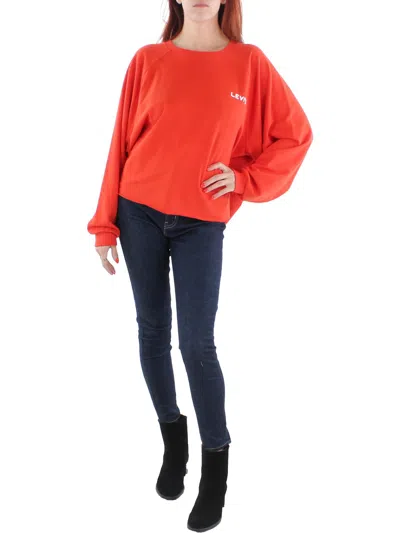 Levi's Womens Comfy Cozy Sweatshirt In Orange