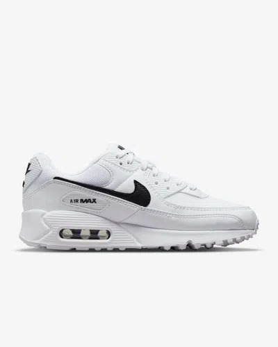 Nike Air Max 90 Dh8010-101 Sneaker Women's White Black Lifestyle Shoes Nr6924 In Multi