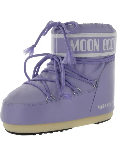 Moon Boot Womens Polyvinyl Cold Weather Ankle Boots In Purple